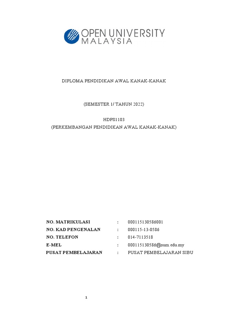 Assignment Hdps1103 Pdf