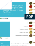 The Physical and Psychophysical Effects of Umami and Kokumi Compounds On The Actual and Perceived Thickness of Model Liquid Foods