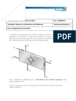 Atividade de Estudo 3 - Mecânica e Resistência Dos Materiais