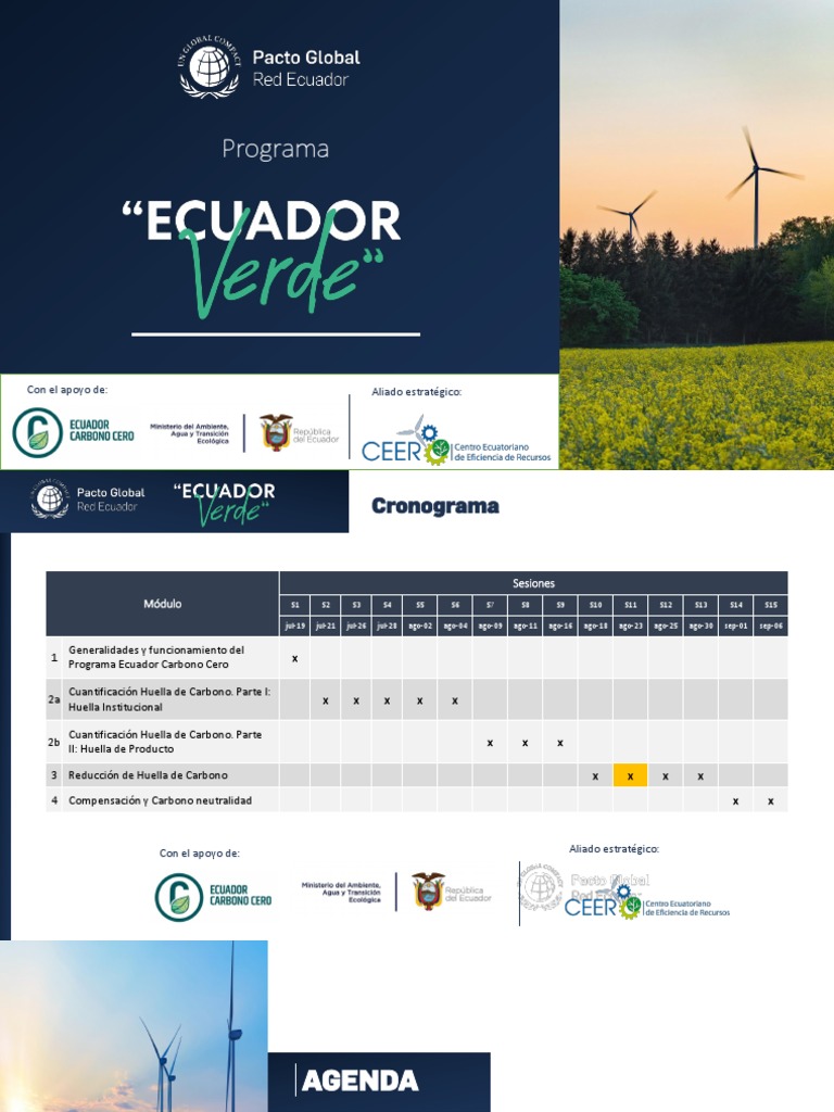 Sesión 11 - Programa Ecuador Verde - Plan de Reducción de Emisiones