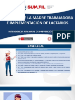 Derechos de La Madre Trabajadora Lactarios - Sunafil