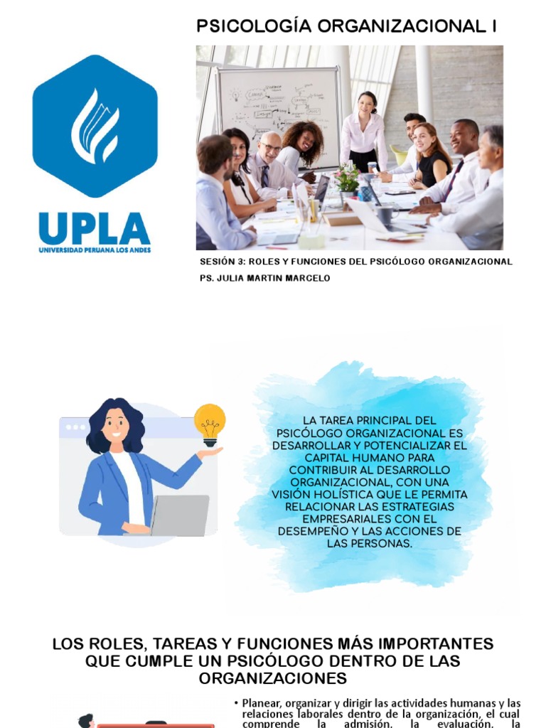 Roles del Psicólogo Organizacional | PDF | Psicología industrial y ...