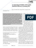 Advanced Science - 2019 - Yang - Achieving Long Term Operational Stability of Perovskite Solar Cells With A Stabilized