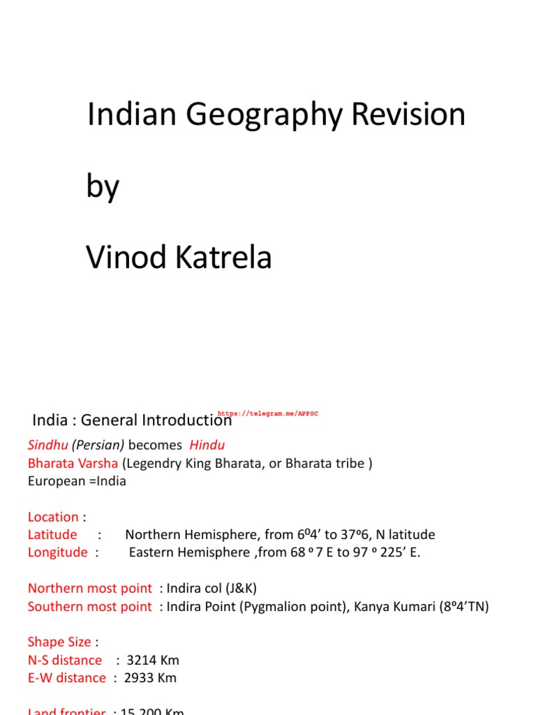 Indian Geography Overview | PDF | Himalayas | Indus River