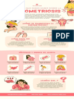 Infografía Moderna Ilustrada Endometriosis Rojo Amarillo
