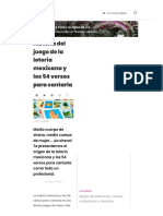 Historia Del Juego de La Lotería Mexicana y Los 54 Versos para Cantarla - México Desconocido