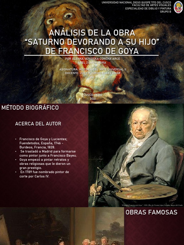 Saturno Devorando A Su Hijo PDF Francisco Goya Pinturas