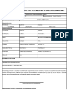 Formulario Registro Direccion Domiciliaria