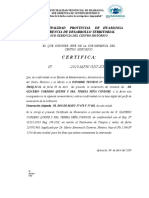 Certificado de Numeración