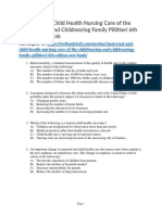 Maternal and Child Health Nursing Care of The Childbearing and Childrearing Family Pillitteri 6th Edition Test Bank