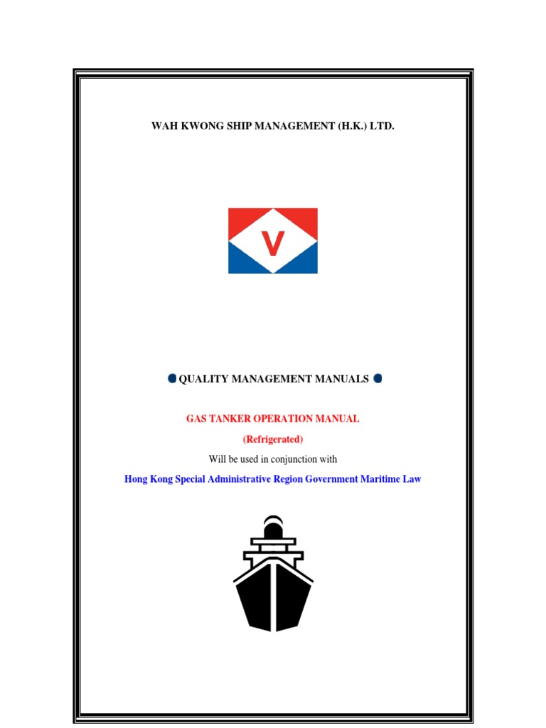 Gas Tanker Operation Manual (Refrigerated) | PDF | Liquefied Petroleum Gas  | Oil Tanker
