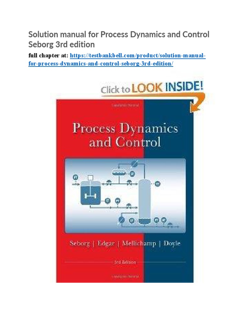 Solution manual for process dynamics and control seborg 3rd edition pdf