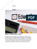 What Is Education Law