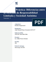 T3 Diferencias Entre La Sociedad de Responsabilidad Limitada y Sociedad Anónima