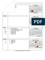 Proposed School Calendar For A.Y 2023 - 2024