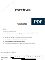 Exercício - Canteiro de Obras - 2018