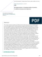 The Evolution of Human Skin Pigmentation: A Changing Medley of Vitamins, Genetic Variability, and UV Radiation During Human Expansion