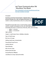 Small Group and Team Communication 5th Edition Harris Sherblom Test Bank