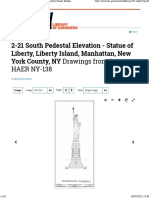 2-21 South Pedestal Elevation - Statue of Liberty, Liberty Island, Manhattan, New York County, NY Library of Congress