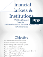 Module I - An Introduction To A Financial System and Its Constituents - Student