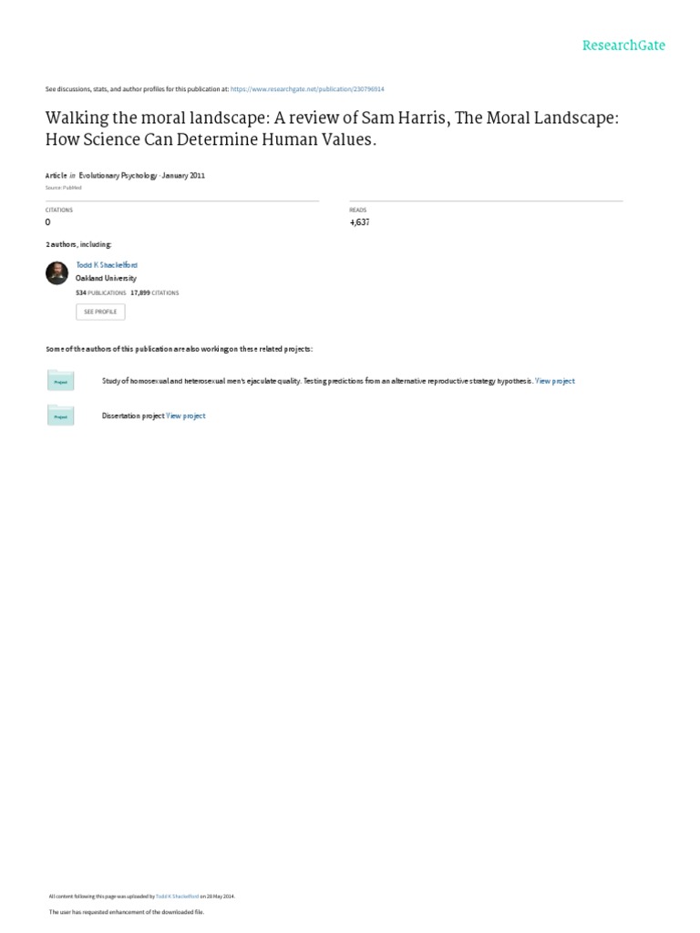 Walking The Moral Landscape Pdf Suicide Attack Well Being