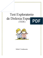 Test Exploratorio de Dislexia Específica TEDE EDITABLE