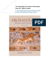 Solution Manual For Archaeology The Science of The Human Past 4 e Mark Q Sutton