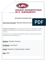 Actividad Evaluable 2 - Expresión y Argumentación Jurídica