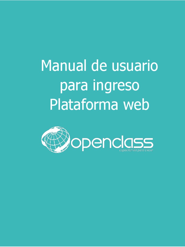 Manual de Ingreso a Plataforma Web | PDF | Red mundial | Internet y web