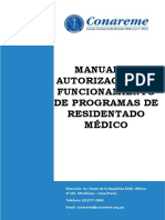 Manual de Autorización de Funcionamiento de Programas de Residentado Médico (9) Aprobado