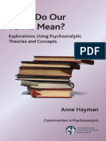 What Do Our Terms Mean, Explorations Using Psychoanalytic Theories and Concepts - Hayman