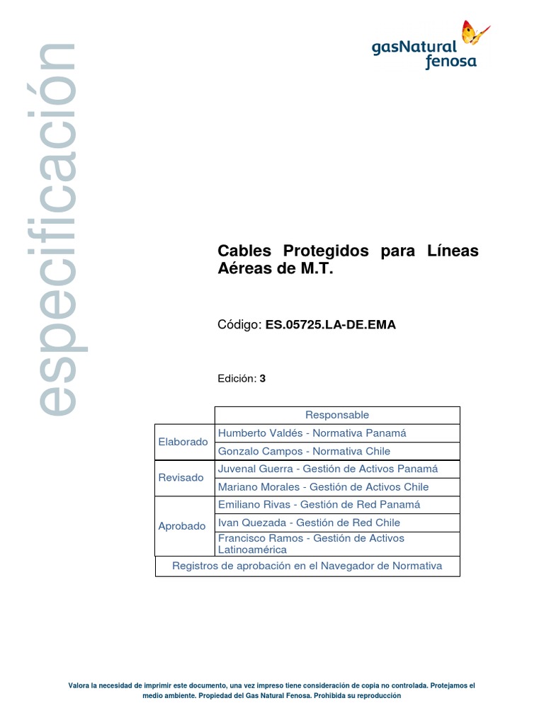 GNF ES 05725 LA-DE EMA v3 | PDF | Aislador (Electricidad) | Conductor ...