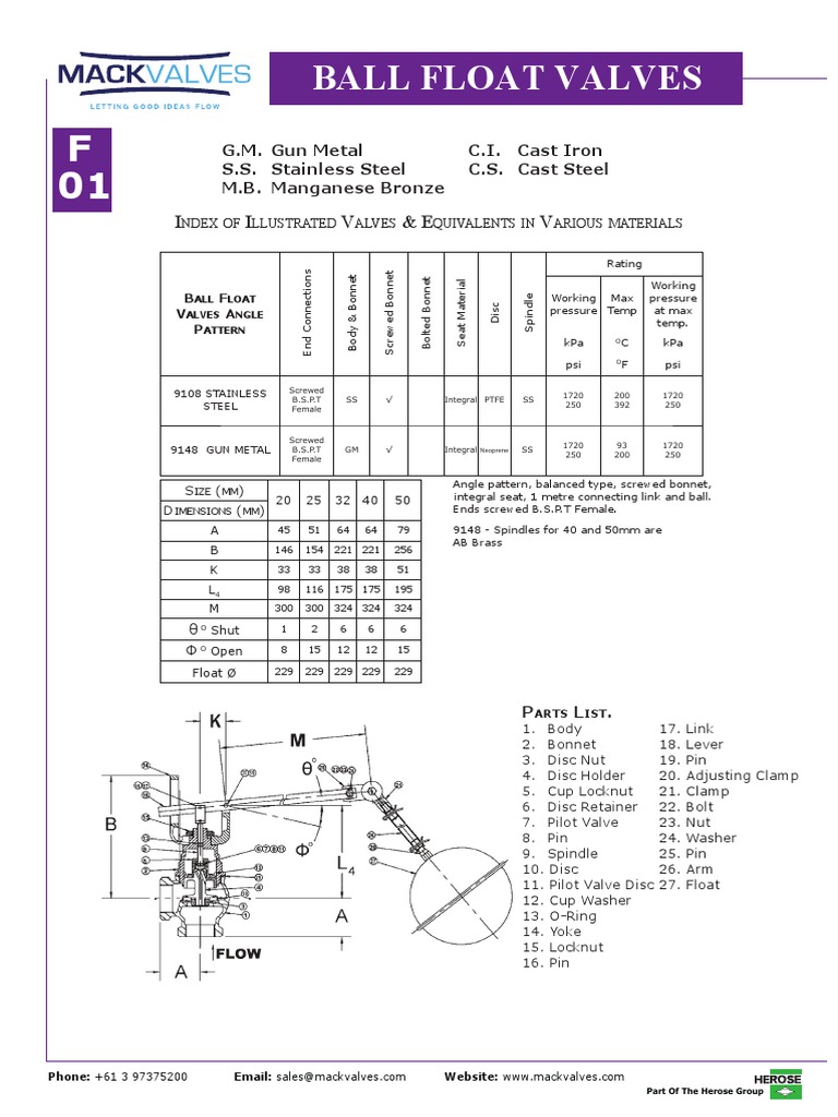 00 Ball Float Full Web | PDF | Valve | Screw