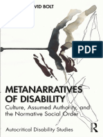 (Autocritical Disability Studies) David Bolt - Metanarratives of Disability - Culture, Assumed Authority, and The Normative Social Order (2021, Routledge) - Libgen - Li