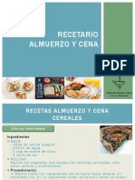 Recetario Almuerzo y Cena