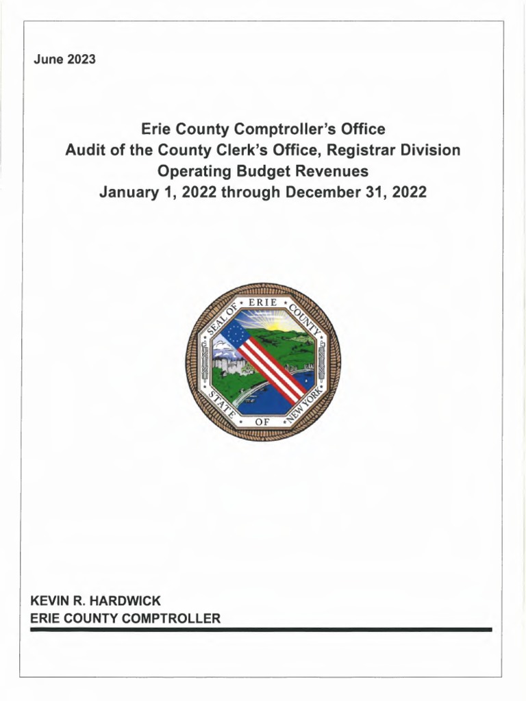 Erie County Clerk's Office Audit Report PDF