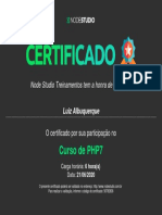 Certificado Curso PHP7