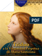 Virginidad Perpetua de Maria Santisima - Triduo