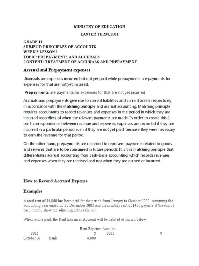 13.prepayment and Accruals Expense | PDF | Debits And Credits | Accrual