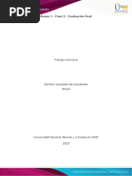 Paso 5 - Evaluación Final