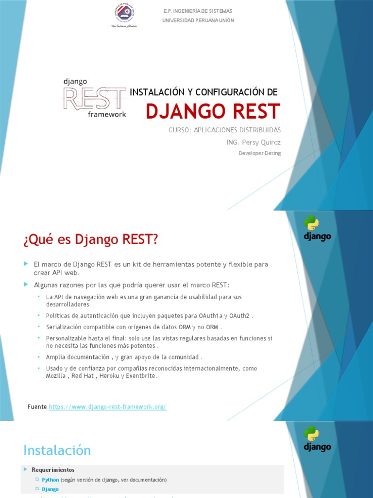 Instalación de Django REST Framework | PDF | Informática | Tecnología
