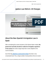 Spanish Immigration Law Reform - All Changes & Updates