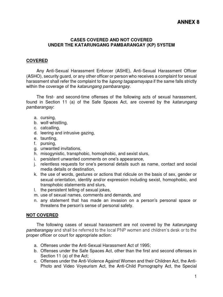 Cases Covered and Not Covered Under The KP System | PDF | Justice ...