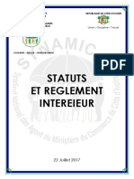 Statuts Et Reglement Interieur Du Synamic-Ci Adopte Juillet 2017 Ok Ok