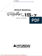 Hyundai Mini Excavators r15 7sm Service Manual