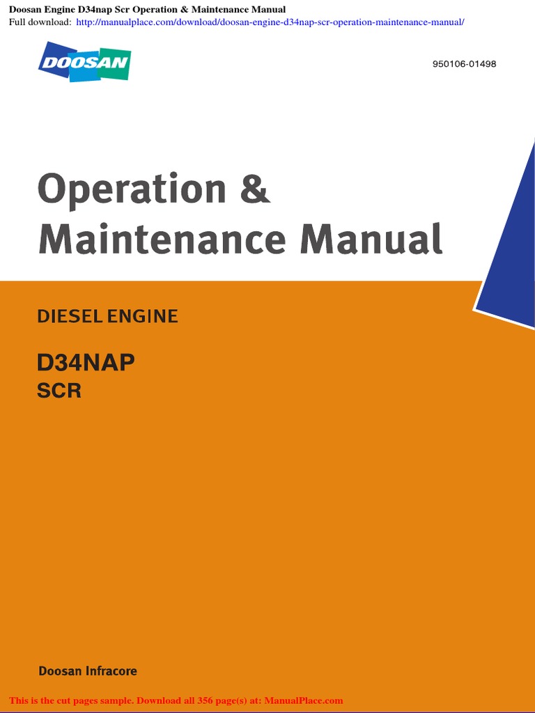 Doosan D34nap Engine Maintenance Manual | PDF | Internal Combustion ...