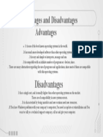 Advantages and Disadvantages Advantages
