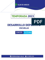 Desarrollo Deportivo: Temporada