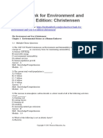 Test Bank For Environment and You 1st Edition Christensen