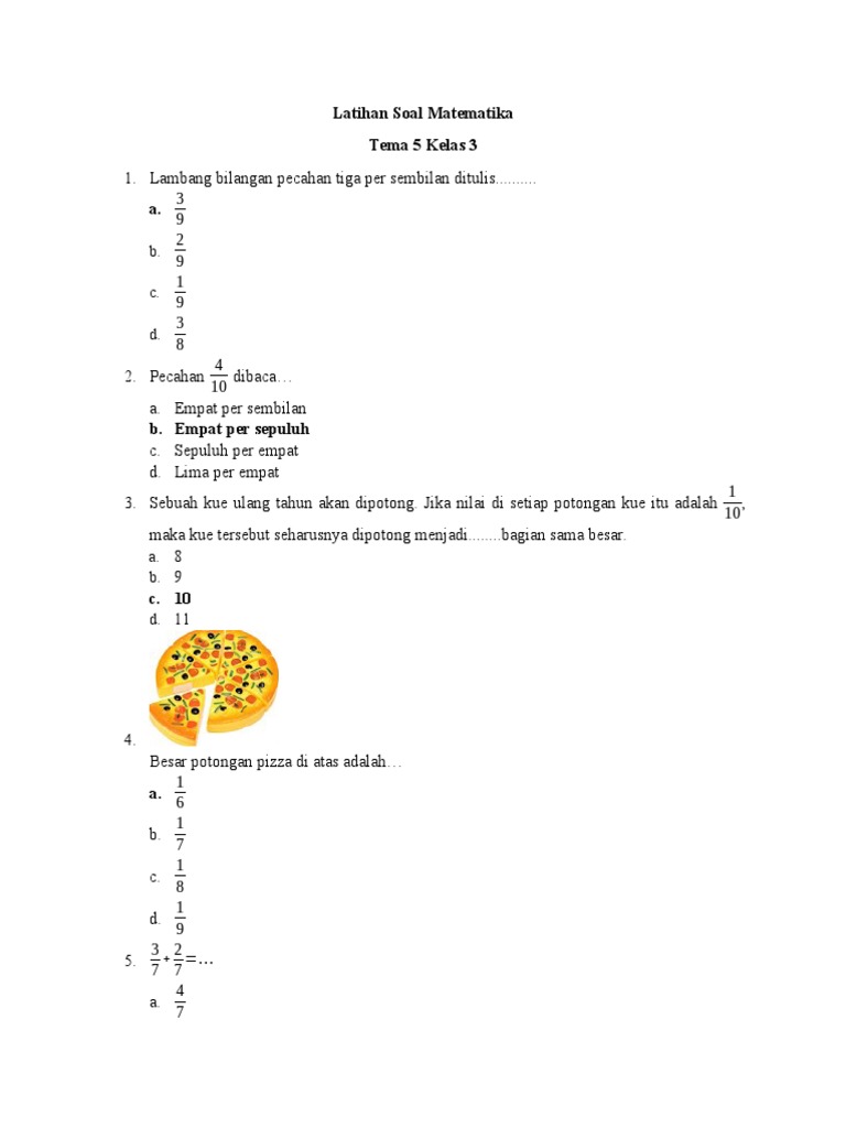 Latihan Soal Tematik Kelas 3: Persiapan Menyeluruh